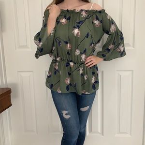 Off the shoulder floral top